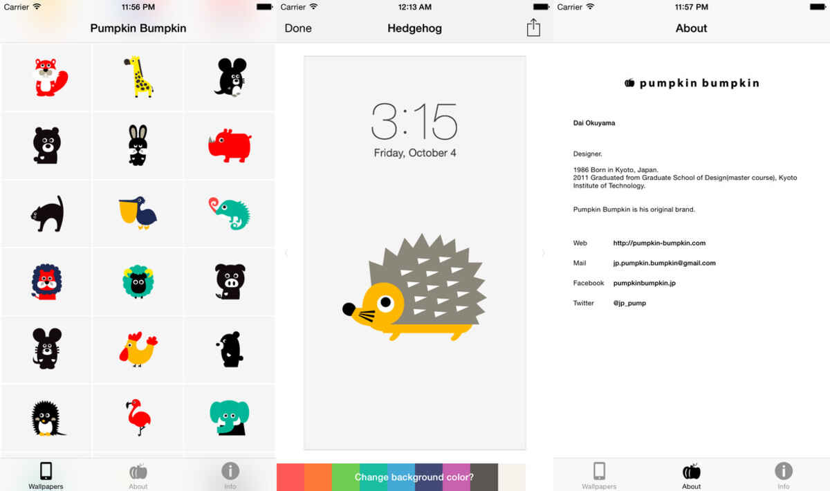 Pumpkin Bumpkin Wallpapers 無料版 かわいい動物イラストの待ち受け壁紙 Iphone Ipad アプリランキング