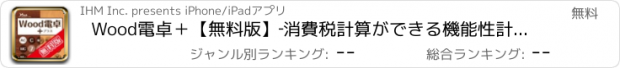 おすすめアプリ Wood電卓＋【無料版】‐消費税計算ができる機能性計算機‐