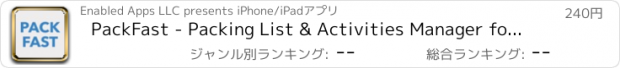 おすすめアプリ PackFast - Packing List & Activities Manager for Travelers