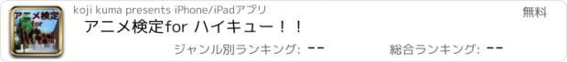 おすすめアプリ アニメ検定　for ハイキュー！！