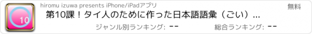 おすすめアプリ 第10課！タイ人のために作った日本語語彙（ごい）クイズ！