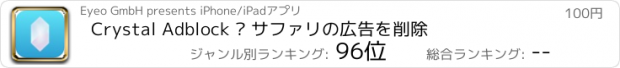 おすすめアプリ Crystal Adblock – サファリの広告を削除