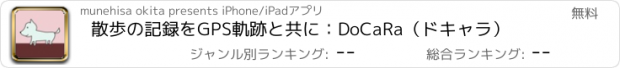 おすすめアプリ 散歩の記録をGPS軌跡と共に：DoCaRa（ドキャラ）