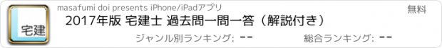 おすすめアプリ 2017年版 宅建士 過去問一問一答（解説付き）