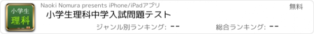 おすすめアプリ 小学生理科　中学入試問題テスト