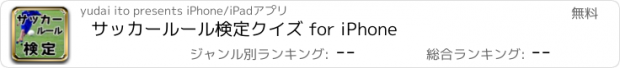 おすすめアプリ サッカールール検定クイズ for iPhone