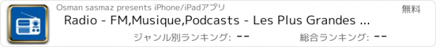 おすすめアプリ Radio - FM,Musique,Podcasts - Les Plus Grandes Radios Françaises sur mobile - Webradios Française