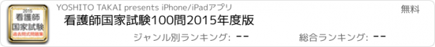 おすすめアプリ 看護師　国家試験100問　2015年度版