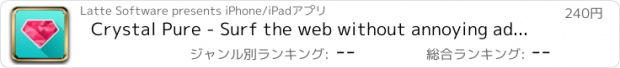 おすすめアプリ Crystal Pure - Surf the web without annoying ads and more!