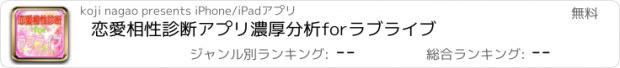 おすすめアプリ 恋愛相性診断アプリ濃厚分析forラブライブ