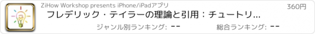 おすすめアプリ フレデリック・テイラーの理論と引用：チュートリアルビデオで学習ガイド