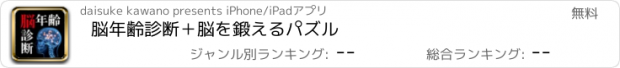 おすすめアプリ 脳年齢診断＋脳を鍛えるパズル