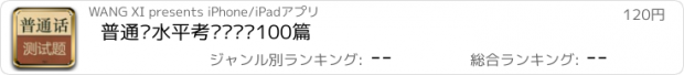 おすすめアプリ 普通话水平考试测试题100篇