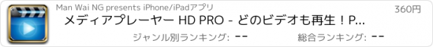 おすすめアプリ メディアプレーヤー HD PRO - どのビデオも再生！Play Xvid, Mkv, Avi, Mpg, Rmvb, Wmv！