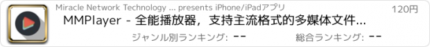 おすすめアプリ MMPlayer - 全能播放器，支持主流格式的多媒体文件播放