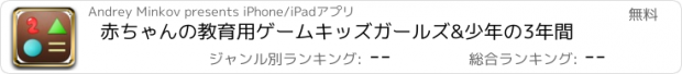 おすすめアプリ 赤ちゃんの教育用ゲームキッズガールズ&少年の3年間