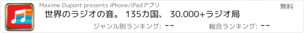 おすすめアプリ 世界のラジオの音。 135カ国、 30.000+ラジオ局