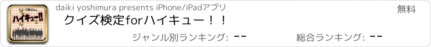 おすすめアプリ クイズ検定forハイキュー！！