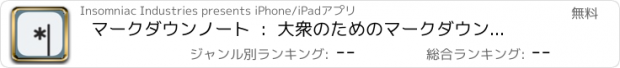 おすすめアプリ マークダウンノート  :  大衆のためのマークダウン (lite)