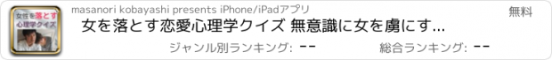 おすすめアプリ 女を落とす恋愛心理学クイズ 　無意識に女を虜にする心理学