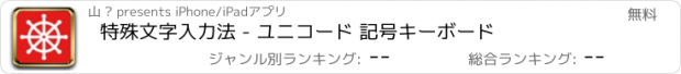 おすすめアプリ 特殊文字入力法 - ユニコード 記号キーボード