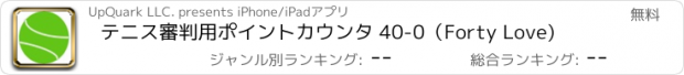 おすすめアプリ テニス審判用ポイントカウンタ 40-0（Forty Love)