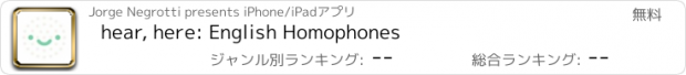 おすすめアプリ hear, here: English Homophones