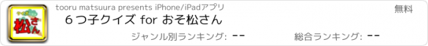 おすすめアプリ ６つ子クイズ for おそ松さん