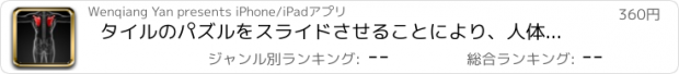 おすすめアプリ タイルのパズルをスライドさせることにより、人体解剖の骨を記憶：学習が楽しみになり