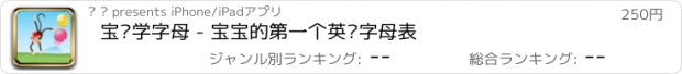 おすすめアプリ 宝贝学字母 - 宝宝的第一个英语字母表