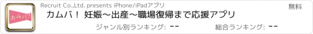 おすすめアプリ カムバ！ 妊娠〜出産〜職場復帰まで応援アプリ