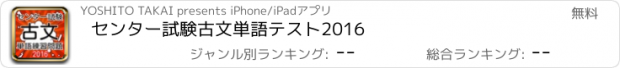 おすすめアプリ センター試験　古文単語テスト2016