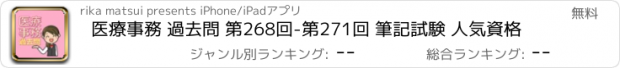 おすすめアプリ 医療事務 過去問 第268回-第271回 筆記試験 人気資格