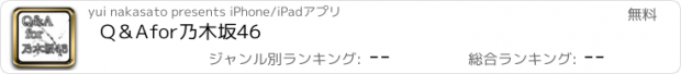 おすすめアプリ Q＆A　for　乃木坂46