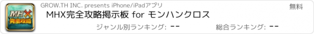 おすすめアプリ MHX完全攻略掲示板 for モンハンクロス