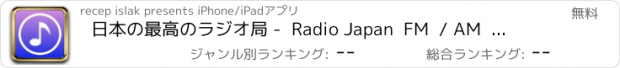 おすすめアプリ 日本の最高のラジオ局 -  Radio Japan  FM  / AM  - for ラジオ日本
