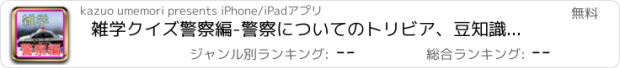 おすすめアプリ 雑学クイズ警察編-警察についてのトリビア、豆知識、雑学