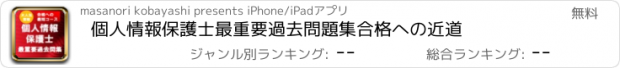 おすすめアプリ 個人情報保護士　最重要過去問題集　合格への近道