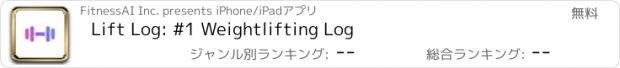 おすすめアプリ Lift Log: #1 Weightlifting Log