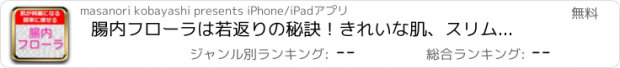 おすすめアプリ 腸内フローラは若返りの秘訣！きれいな肌、スリムな体系を手に入れませんか？
