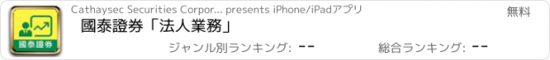 おすすめアプリ 國泰證券「法人業務」