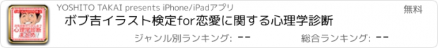 おすすめアプリ ボブ吉イラスト検定for恋愛に関する心理学診断