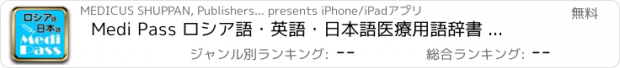おすすめアプリ Medi Pass ロシア語・英語・日本語　医療用語辞書 for iPad