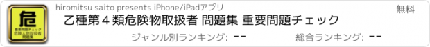 おすすめアプリ 乙種第４類危険物取扱者 問題集 重要問題チェック