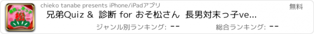 おすすめアプリ 兄弟Quiz &  診断 for おそ松さん  長男対末っ子version