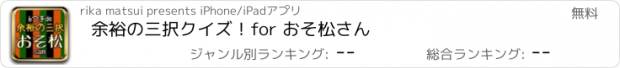 おすすめアプリ 余裕の三択クイズ！for おそ松さん