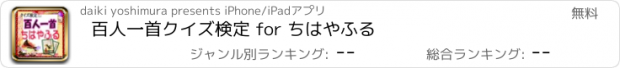 おすすめアプリ 百人一首クイズ検定 for ちはやふる