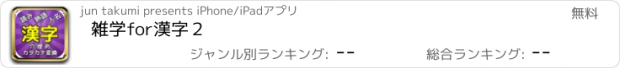 おすすめアプリ 雑学for漢字２