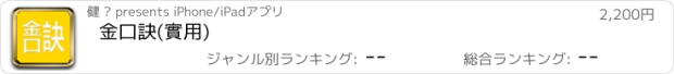 おすすめアプリ 金口訣(實用)