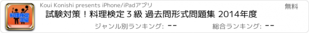 おすすめアプリ 試験対策！料理検定３級 過去問形式問題集 2014年度